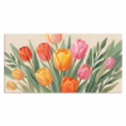 Tulpen - Abstract - Kleurrijk Muismat XXL klein -3d_leeg
