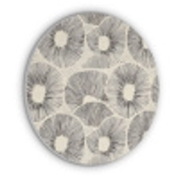 Cirkels - Patroon - Zwart Akoestische PET Vilt - Rond klein 838 -3d