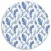 Frans - Citroen - Bladeren  - Blauw Wandcirkel kunststof plaat 5mm dik klein 188 -3d