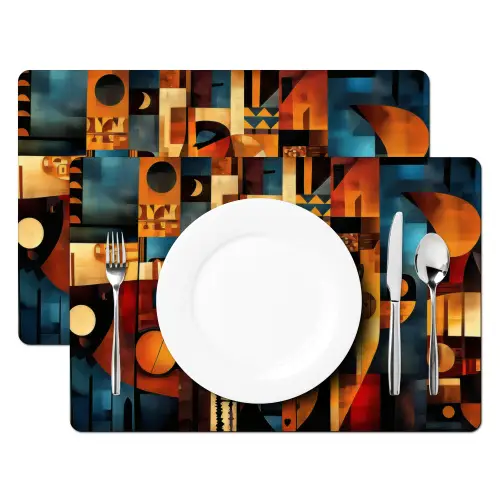 Figuren - Abstract - Symbolen Placemat vinyl groot -zzsfeer2_Kitchenyeah-website