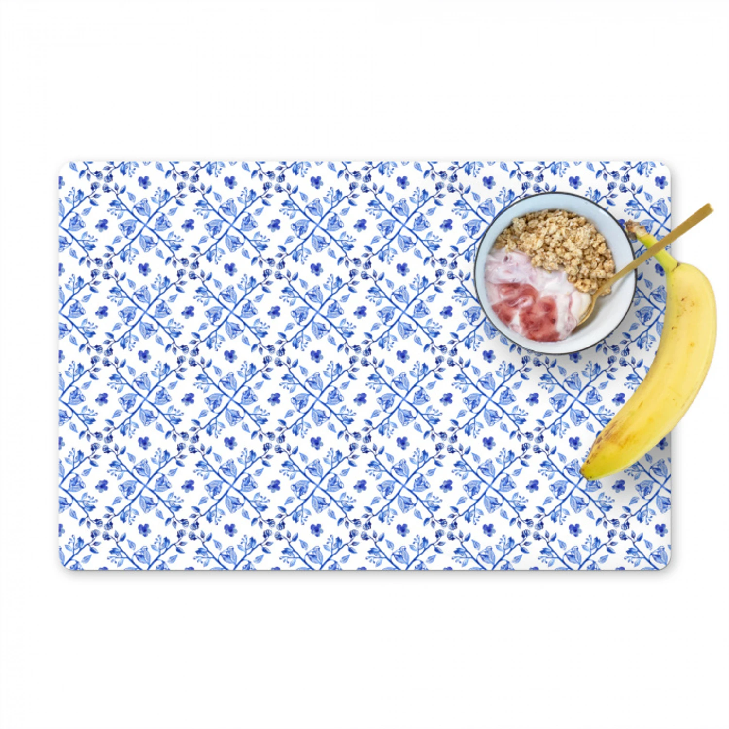 Delfts Blauw Bloemenmozaïek Placemat vinyl groot -zzzproduct_Kitchenyeah-website