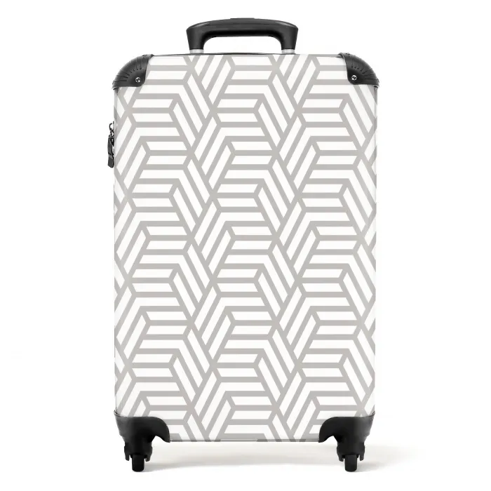 Grafisch - Patroon - Modern -  Opvallend NBS - Handbagage koffer - Kinderen Unisex middel 644 -productfoto_recht