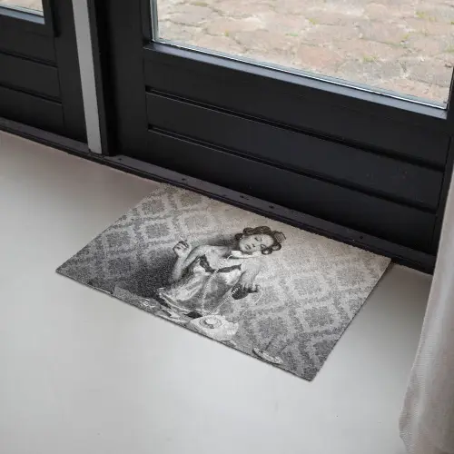 Chic - Vrouw - Zwart - Wit Deurmat klein -sfeer2