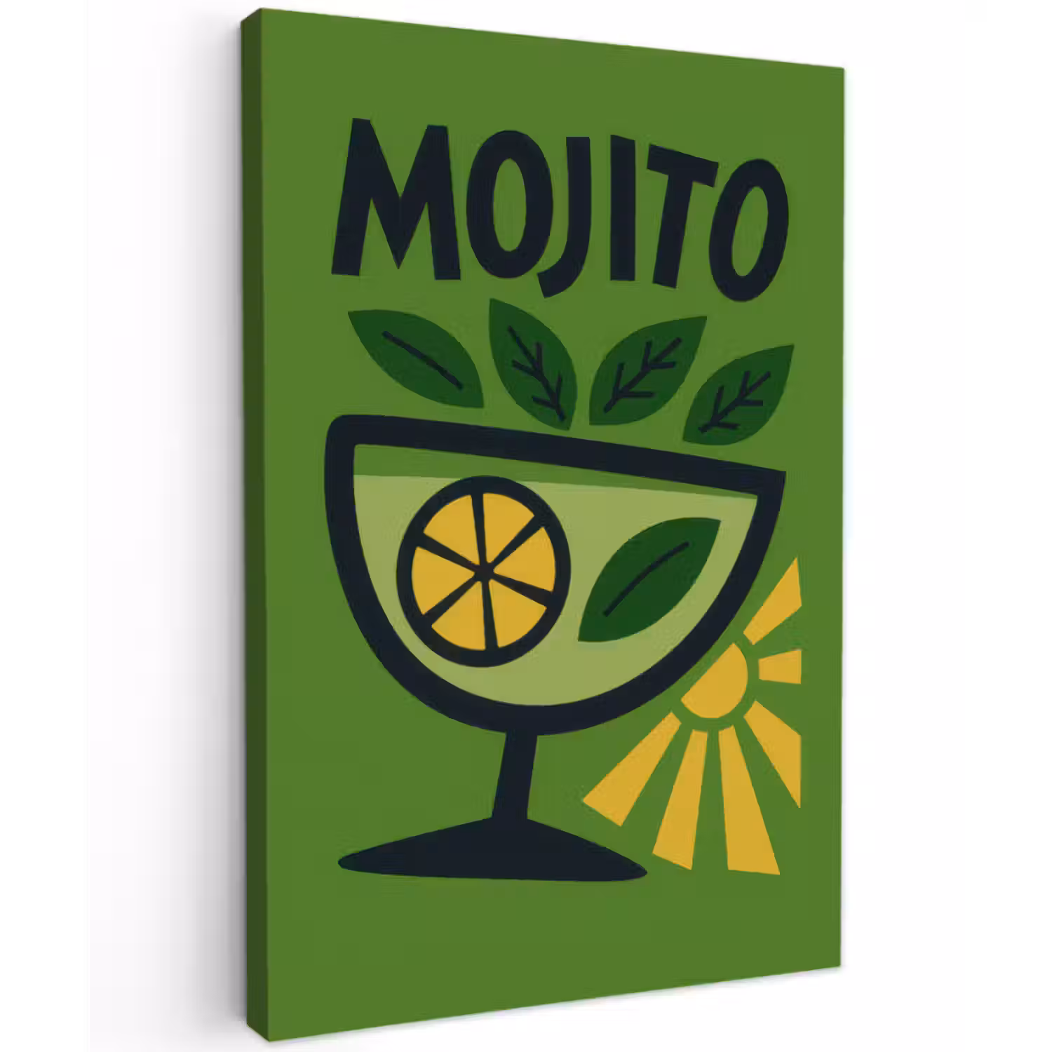 Buiten canvas - Mojito - Cocktail - Citroen - Groen