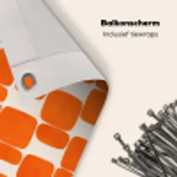 Patroon - Retro - Oranje Balkonbeschermer Duitsland klein 596 -closeup_NL