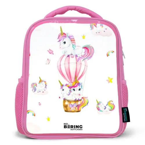 Luchtige eenhoorns Kinderrugzak - Roze middel -3d