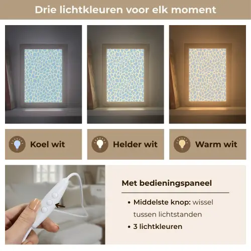 Giraf - Modern - Blauw Light Box met kabel (Tafellamp) klein 925 -USP_lichtkleurNL