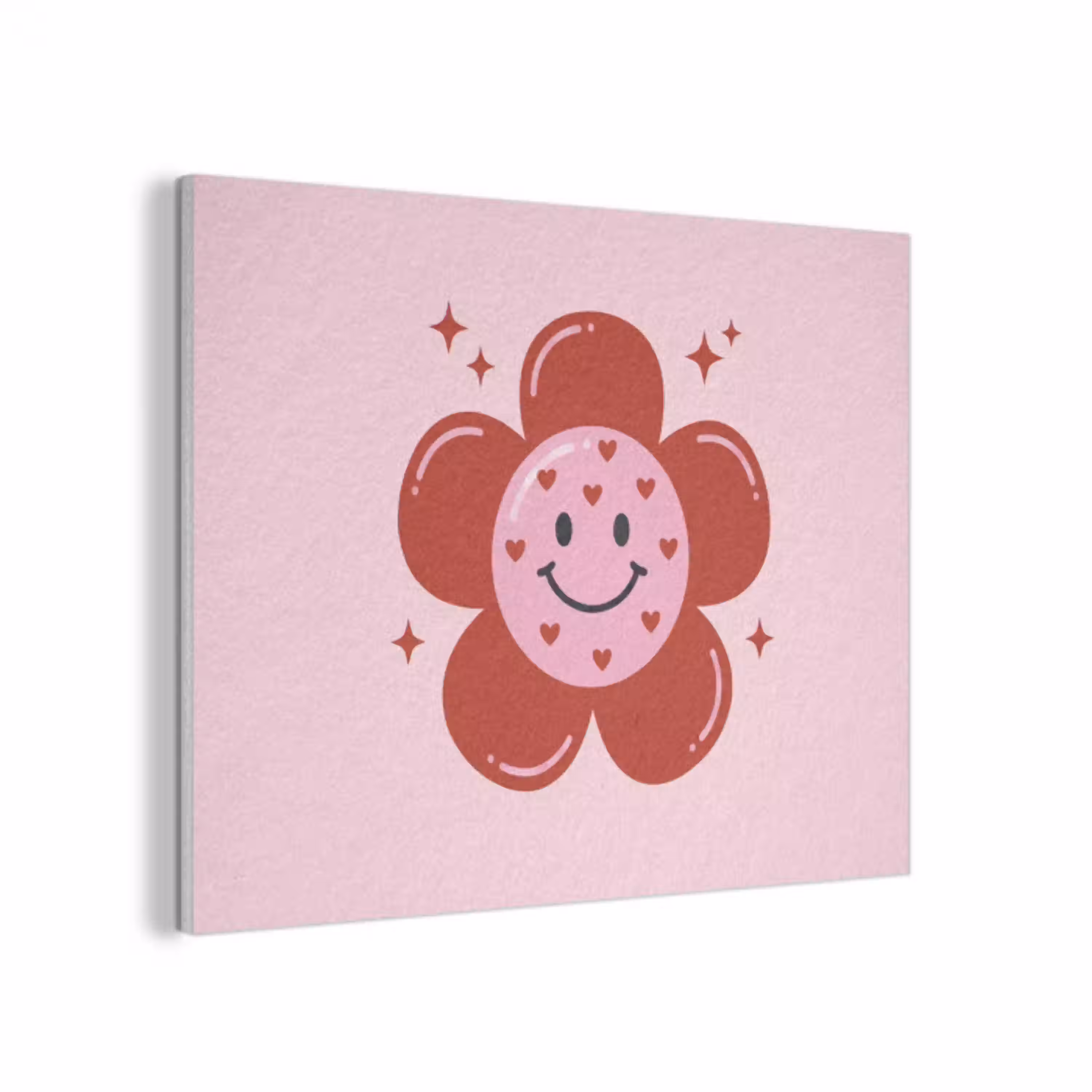 Bloem - Roze - Hartjes PET vilt klein -3d