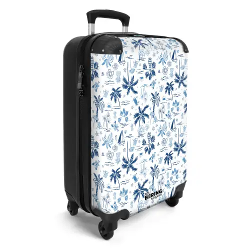Vakantie patroon blauw NBS - Handbagage koffer - Volwassenen Unisex middel -productfoto_3d