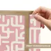 Doolhofpatroon - Roze - Wit - Abstract Light Box met batterij (Wandlamp) middel 907 -USP_websiteprintNL