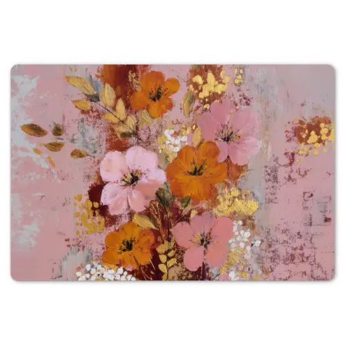 Schilderij - Bloemen - Rustiek - Roze Placemat vinyl groot -zzsfeer1_Kitchenyeah-website