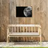 Close-up - Maan - Wit - Textuur Tuinposter op houten frame 2 cm dik klein -sfeer4