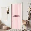 Nice - Strepen - Roze deurposter klein -sfeer6