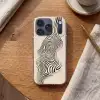 Lijnen - Abstract - Golvend - Zwart Telefoonhoesje iPhone 17 Pro klein -sfeer1