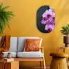 Orchidee - Bloemen - Roze - Flora Wandcirkel Ovaal Forex klein -sfeer4