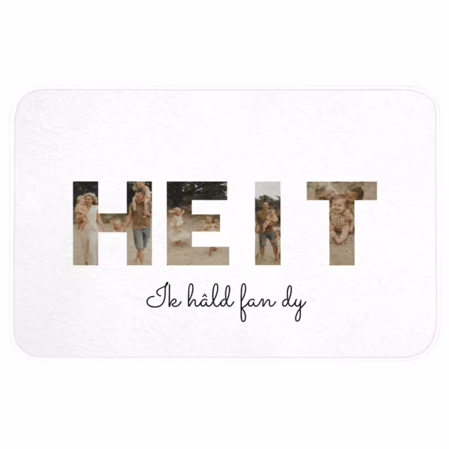 Gepersonaliseerde Wc Mat - Heit - Lettercollage