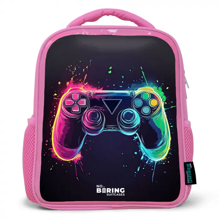 Game - Controller - Kleurrijk Kinderrugzak - Roze middel -3d