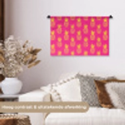 Ananas - Trendy - Roze Wandkleed katoen klein 269 -sfeer1