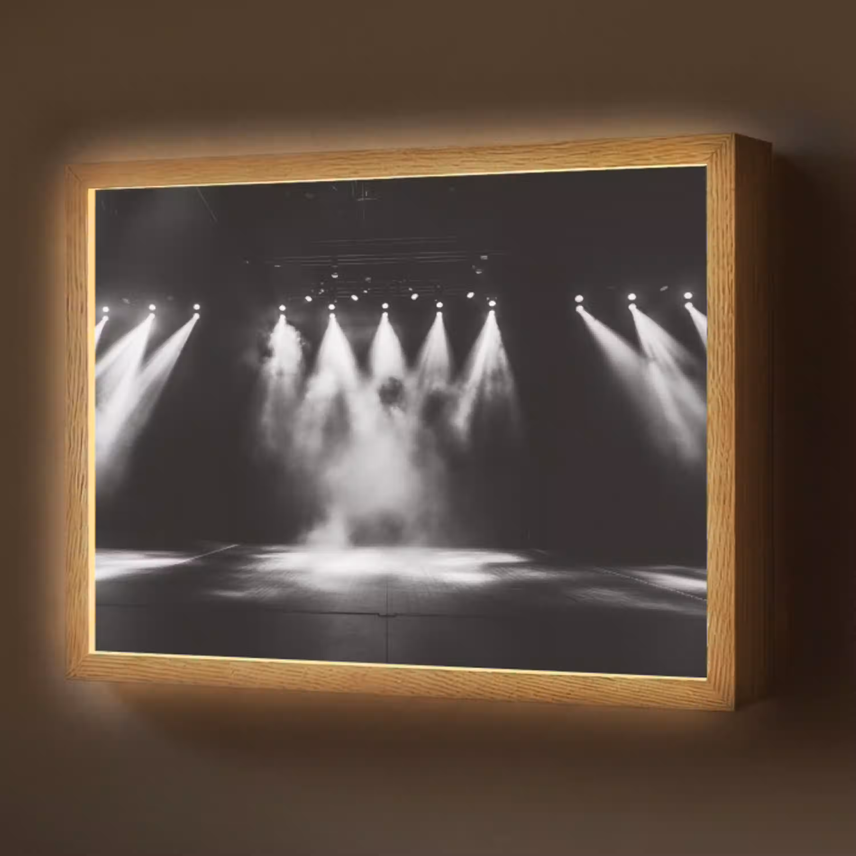 Theaterzaal - Mist - Spotlights - Zwart Light Box met batterij (Wandlamp) middel -z3d_website