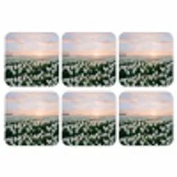 Tulpen - Landschap - Wit onderzetter kurk middel -3d