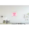 Amore vita sole - Roze - Hartjes textielposter latten blank klein -kinderkamer