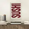 Sushi - Rood - Japandi - Decoratie aluminium wit klein -sfeer1