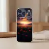 Landschap - Zonsondergang - Bloemenveld Telefoonhoesje iPhone 17 Pro Max klein -sfeer2