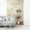 Bloemen - Japandi - Wabi sabi fotobehang vinyl groot -woonkamer