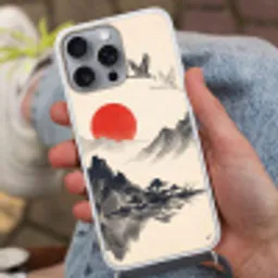 Oosters - Kraanvogels - Landschap Hoesje iPhone 16 Pro Max met koord klein -sfeer3