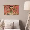 Vrouw - Bril - Roze - Bloemen Wandkleed katoen klein -sfeer4