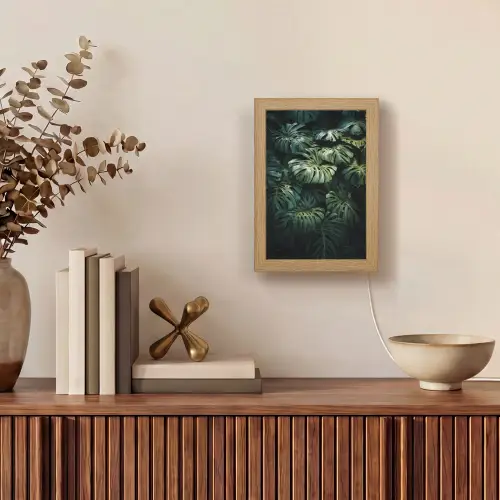 Plant - Monstera - Lichtinval Light Box met kabel (Tafellamp) klein -sfeer2