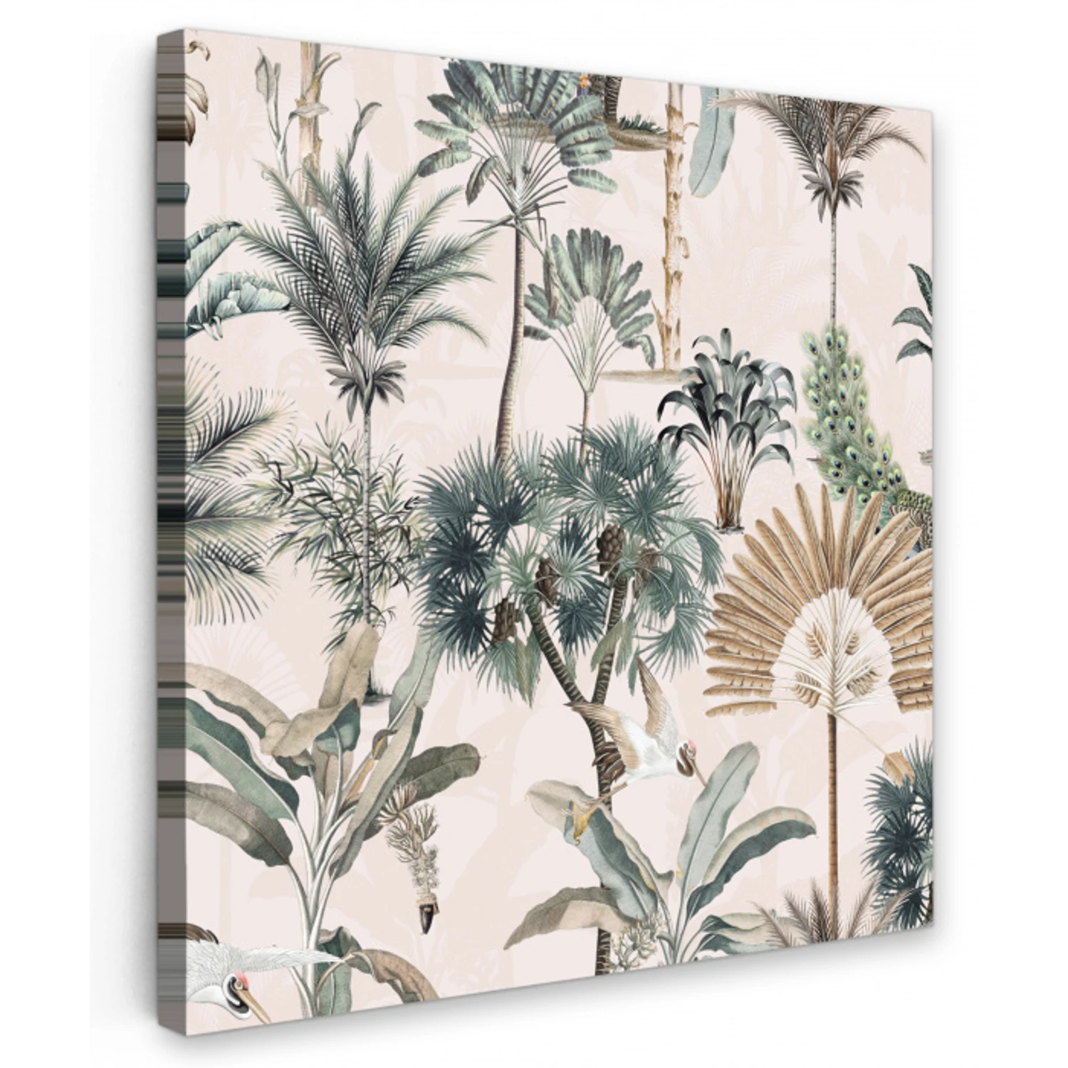 Inductie afdekplaat - Vintage - Jungle - Dieren - Natuur - Inductie beschermer Tuinposter op houten frame 2 cm dik klein -3d