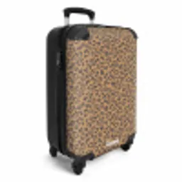 Dieren print panter bruin NBS - Handbagage koffer - Kinderen Unisex middel -productfoto_3d