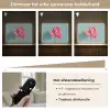 Blad - Anthurium - Stippen - Roze Light Box met batterij (Wandlamp) middel -USP_dimbaarNL