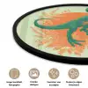 Dinosaurus - Groen - Planten - Cirkel Fotolijst rond zonder passe partout klein -closeup_NL