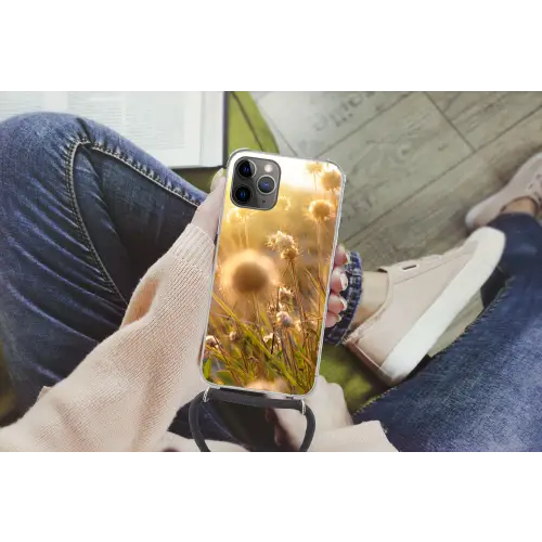 Planten - Natuur - Bloemen Hoesje iPhone 12 Pro met koord klein -hand