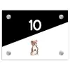 Zwart wit - Huisdier - Staffordshire bullterriër Naambord Rechthoek middel -3d