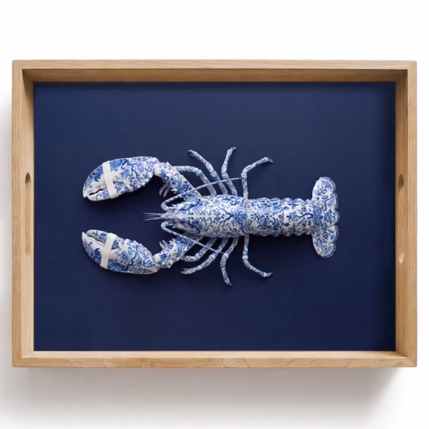Dienblad - Kreeft - Porselein - Delfts - Blauw