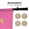 Roze - Groene Bonjour - art-deco Wandkleed katoen klein -tsfeer2_DE