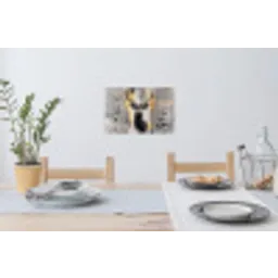 Abstract - Hert - Gewei - Goud Muursticker klein -eettafel
