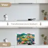 Heuvellandschap - Fantasierijk - Kleurcontrasten keuken achterwand spatscherm klein -voor_na_NL