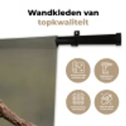 Papagaai - Tak - Natuur - Kleurrijk Wandkleed katoen klein -sfeer2