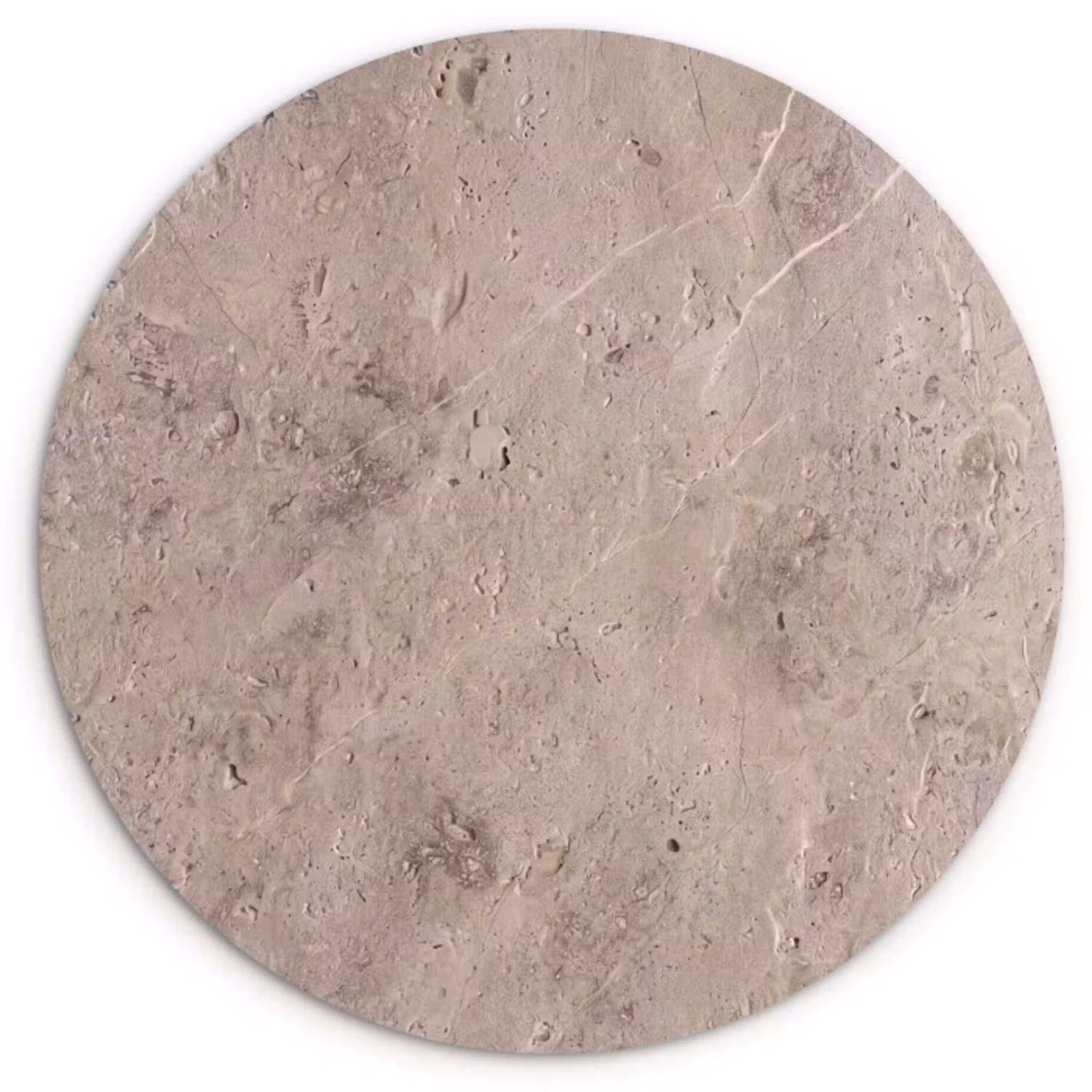 Textuur - Steen - Patroon - Rustiek - Beige Wandcirkel kunststof plaat 5mm dik klein -3d