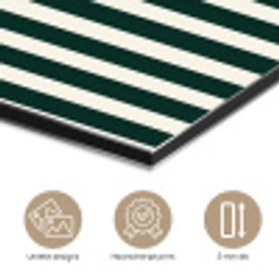 Strepen - Klassiek - Groen aluminium wit klein 46 -closeup_NL