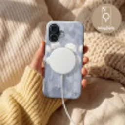 Bloemen - Illustratie - Blauw Toughcase MagSafe Apple iPhone 17 klein -USP_MagsafeV
