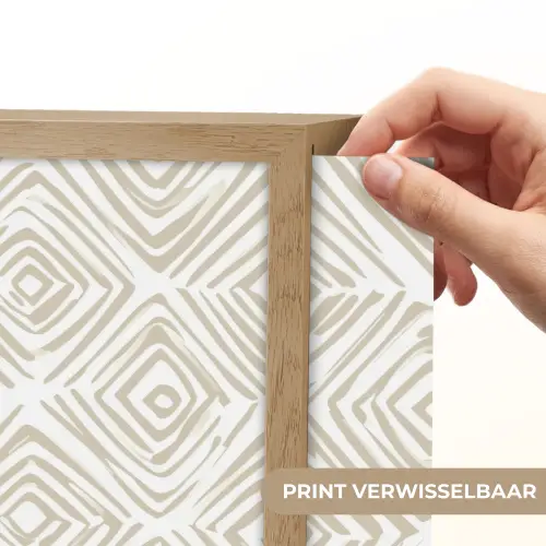 Abstract - Ruit - Beige Light Box met batterij (Wandlamp) middel 907 -USP_websiteprintNL