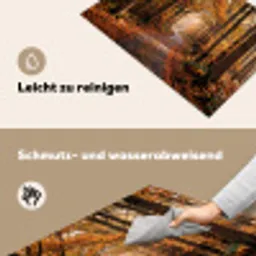 Bospad - Herfstbos - Bladeren - Oranje - Nostalgisch Inductie beschemer met haakjes klein -ky-schoon-de