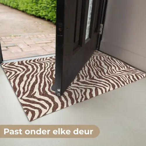 Zebra - Patroon - Zwart - Wit Deurmat klein 898 -USP_NL