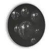 Discoballen - Minimalistisch - Zwart Akoestische PET Vilt - Rond klein -3d