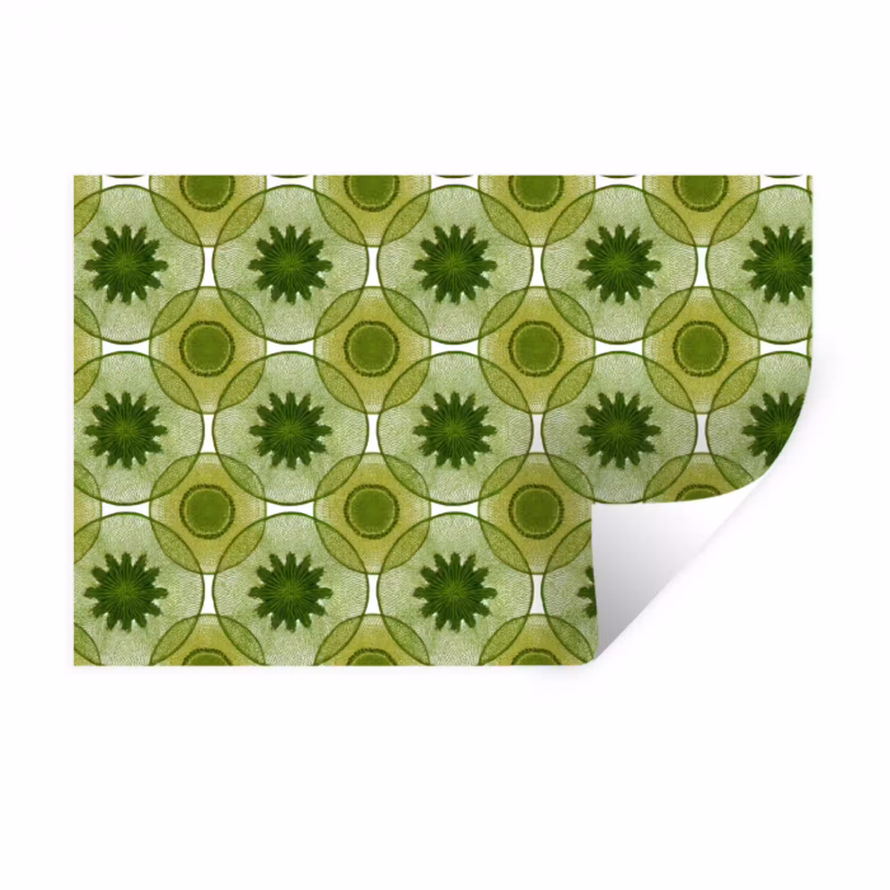 Cirkels - Patroon - Groen Muursticker klein 286 -3d